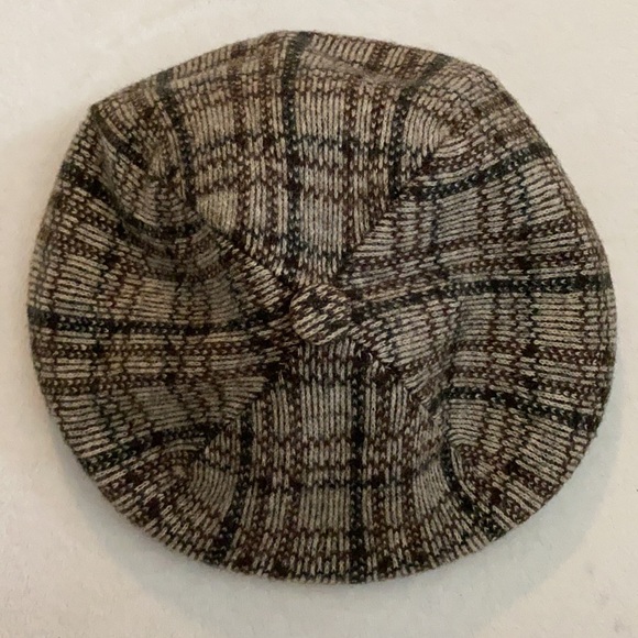 {VTG} Kangol Design | Four Panel Wool Blend Tweed Plaid Hat Cap Made in England - Picture 7 of 16